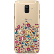 Чехол прозрачный U-Print 3D Samsung A600 Galaxy A6 2018 Floral Birds
