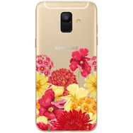 Чехол прозрачный U-Print 3D Samsung A600 Galaxy A6 2018 Floral