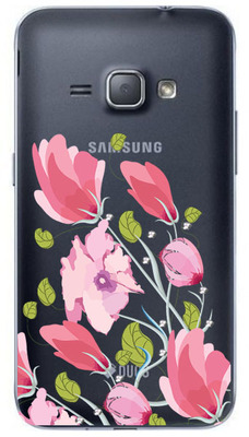 Чехол U-Print Samsung Galaxy J1 J120H Цветы со стразами