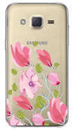 Чехол U-Print Samsung Galaxy J2 J200H Цветы со стразами