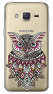 Чехол U-Print Samsung Galaxy J2 J200H Сова со стразами