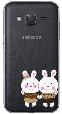 Чехол U-Print Samsung Galaxy J2 J200H Зайчата