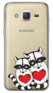 Чехол U-Print Samsung Galaxy J2 J200H Влюбленные еноты