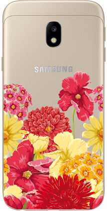Чехол прозрачный U-Print 3D Samsung J330 Galaxy J3 2017 Floral Pattern