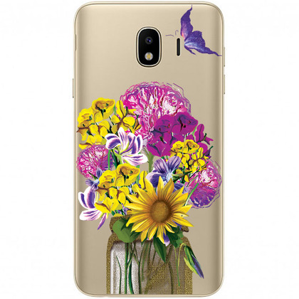 Чехол прозрачный U-Print Samsung J400 Galaxy J4 2018 My Bouquet