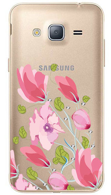 Чехол U-Print Samsung Galaxy J5 J500H Цветы со стразами