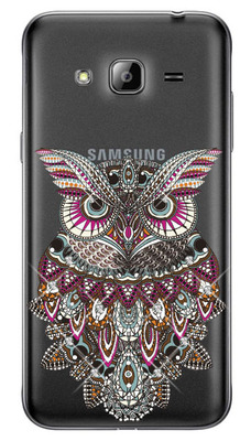Чехол U-Print Samsung Galaxy J5 J500H Сова со стразами