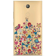 Чехол прозрачный U-Print 3D Sony Xperia L2 H4311 Floral Birds