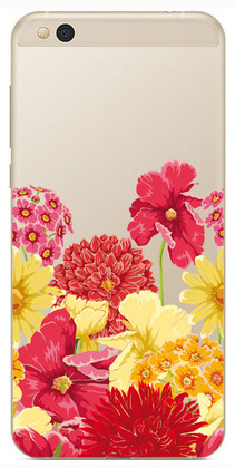 Чехол прозрачный U-Print 3D Xiaomi Mi5c Floral Pattern