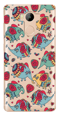 Чехол прозрачный U-Print 3D Xiaomi Redmi 4 Prime Cheerful Elephants
