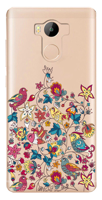 Чехол прозрачный U-Print 3D Xiaomi Redmi 4 Prime Floral Birds