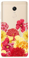 Чехол прозрачный U-Print 3D Xiaomi Redmi Note 4x Floral Pattern