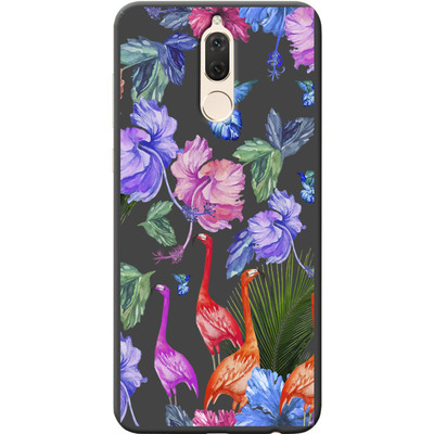 Черный чехол BoxFace Huawei Mate 10 Lite Flamingo