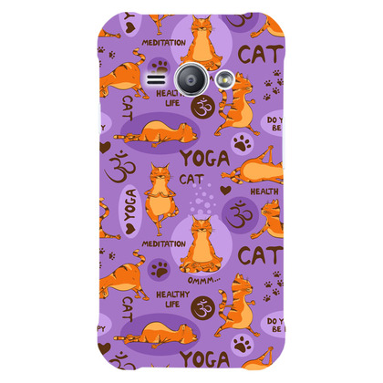 Чехол-накладка U-Print Samsung Galaxy J1 Ace J110 Yoga Cat