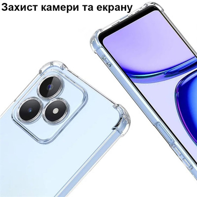 Протиударний силіконовий чохол Anti Shock для Realme Note 50 Прозорий