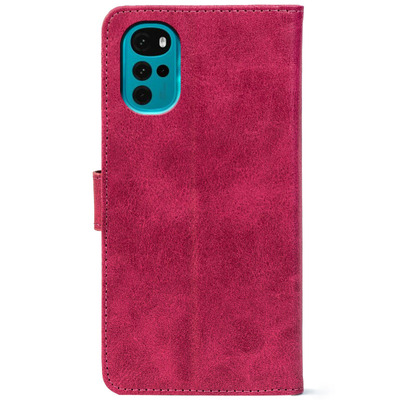 Чохол-книжка Crazy Horse Clasic для Motorola G22 Magenta (Front)