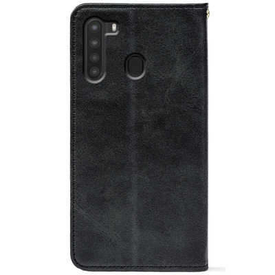 Чохол-книжка Crazy Horse Clasic для Samsung Galaxy A21 (A215) Grafit (Strong)