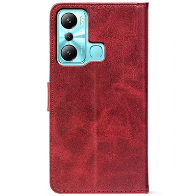 Чохол-книжка Crazy Horse Clasic для Infinix Hot 20i Red Wine (Front)