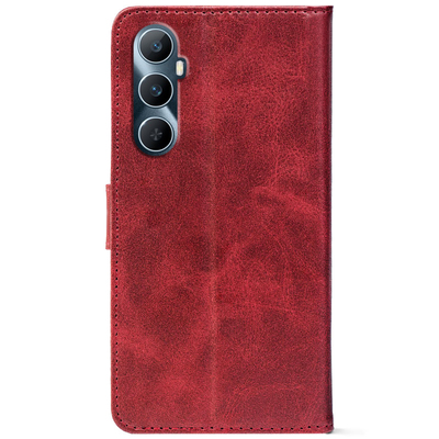 Чохол-книжка Crazy Horse Clasic для Realme C65 Red Wine (Front)