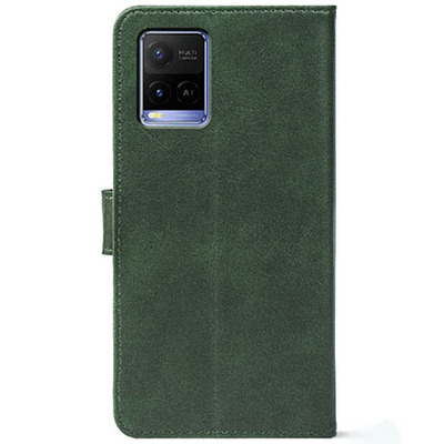 Чохол-книжка Crazy Horse Clasic для Vivo Y33S Dark Green (Front)