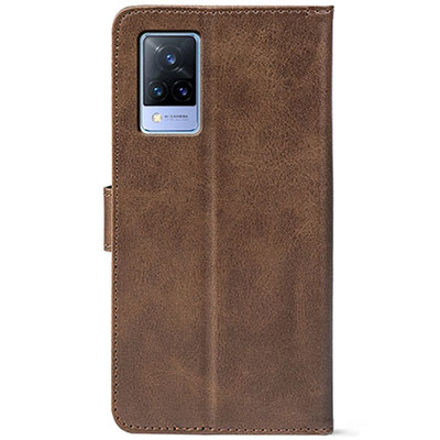 Чохол-книжка Crazy Horse Clasic для Vivo V21 Brown (Front)