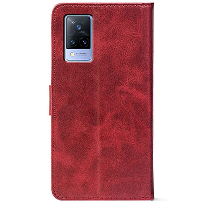 Чохол-книжка Crazy Horse Clasic для Vivo V21 Red Wine (Front)