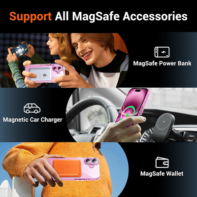 Чохол з підтримкою MagSafe для Apple iPhone 16 Прозорий