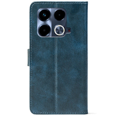 Чохол-книжка Crazy Horse Clasic для Infinix Note 40 4G Dark Blue (Front)