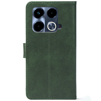 Чохол-книжка Crazy Horse Clasic для Infinix Note 40 4G Dark Green (Front)