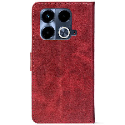 Чохол-книжка Crazy Horse Clasic для Infinix Note 40 4G Red Wine (Front)