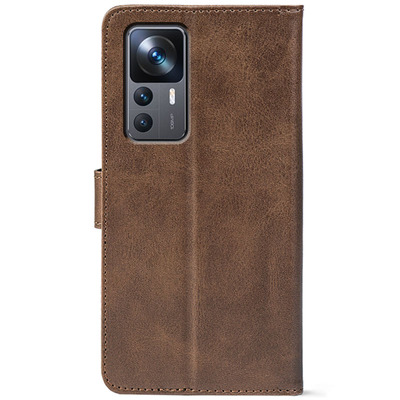 Чохол-книжка Crazy Horse Clasic для Xiaomi 12T / 12T Pro Brown (Front)