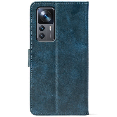 Чохол-книжка Crazy Horse Clasic для Xiaomi 12T / 12T Pro Dark Blue (Front)