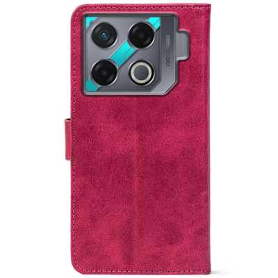 Чохол-книжка Crazy Horse Clasic для Infinix GT 20 Pro Magenta (Front)