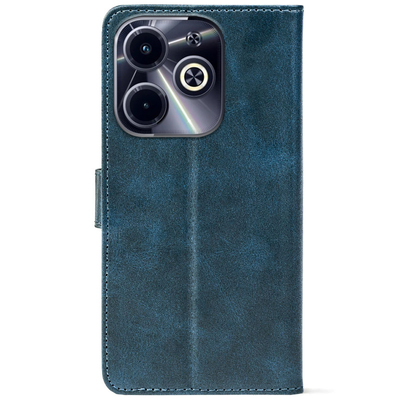 Чохол-книжка Crazy Horse Clasic для Infinix Hot 40i Dark Blue (Front)