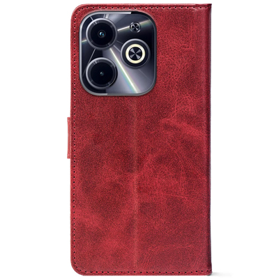 Чохол-книжка Crazy Horse Clasic для Infinix Hot 40i Red Wine (Front)