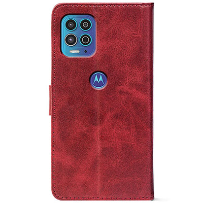 Чохол-книжка Crazy Horse Clasic для Motorola G100 Red Wine (Front)