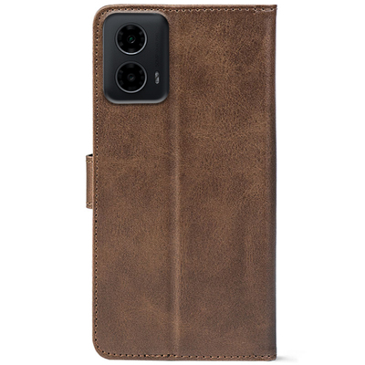 Чохол-книжка Crazy Horse Clasic для Motorola G34 Brown (Front)