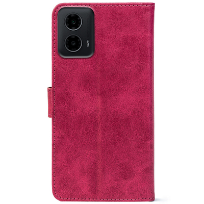 Чохол-книжка Crazy Horse Clasic для Motorola G34 Magenta (Front)