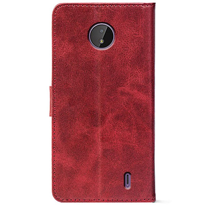 Чохол-книжка Crazy Horse Clasic для Nokia C20 Red Wine (Front)