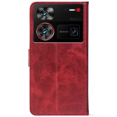 Чохол-книжка Crazy Horse Clasic для Nubia Z60 Ultra Red Wine (Front)