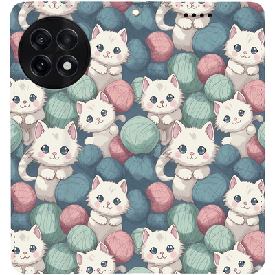 Чохол-книжка BoxFace для OnePlus 13R Котики Клубочки