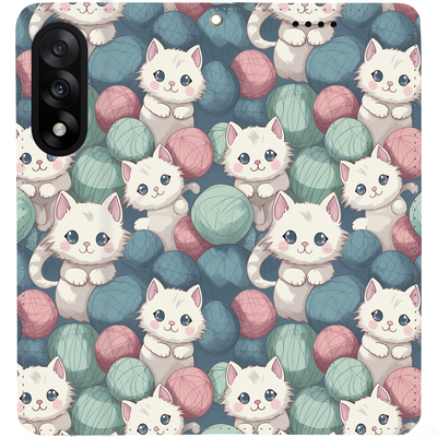 Чохол-книжка BoxFace для OnePlus Ace 5 Ultra Котики Клубочки