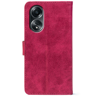 Чохол-книжка Crazy Horse Clasic для Oppo A38 4G Magenta (Front)