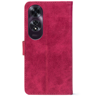 Чохол-книжка Crazy Horse Clasic для Oppo A60 Magenta (Front)