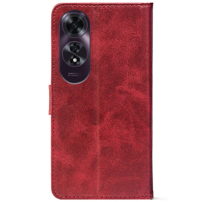 Чохол-книжка Crazy Horse Clasic для Oppo A60 Red Wine (Front)