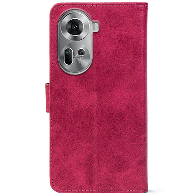 Чохол-книжка Crazy Horse Clasic для OPPO Reno 11 5G Magenta (Front)