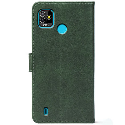 Чохол-книжка Crazy Horse Clasic для Tecno POP 5 Dark Green (Front)