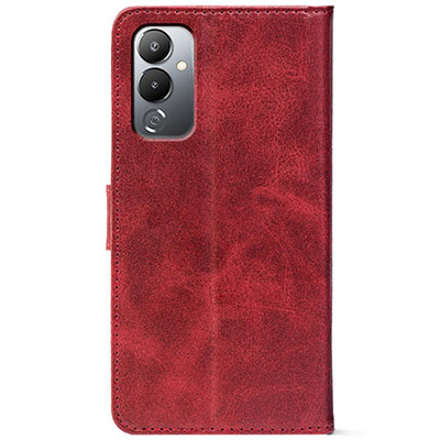 Чохол-книжка Crazy Horse Clasic для Tecno POVA 4 Red Wine (Front)