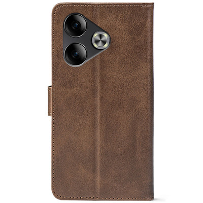 Чохол-книжка Crazy Horse Clasic для Tecno POVA 6 Brown (Front)