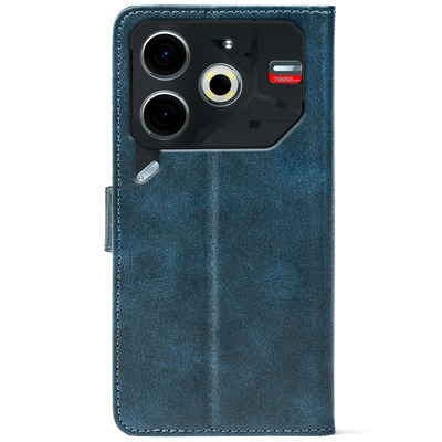 Чохол-книжка Crazy Horse Clasic для Tecno POVA 6 Neo Dark Blue (Front)